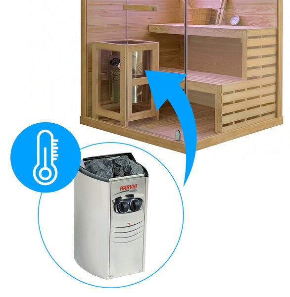 BPS-koupelny Finská sauna Lark 1-WD 120x120, 2 osoby