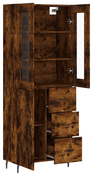 Skříň highboard kouřový dub 69,5 x 34 x 180 cm kompozitní dřevo 3198486