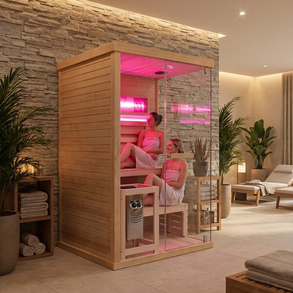 BPS-koupelny Finská sauna Lark 1-WD 120x120, 2 osoby