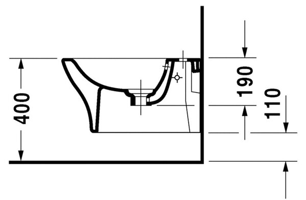 Duravit Puravida - Závěsný bidet 36x54,5 cm, bílá 2247150000