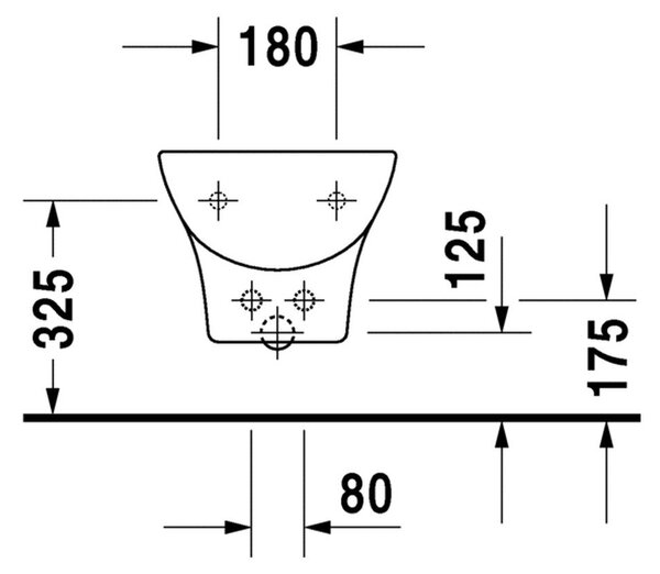 Duravit Puravida - Závěsný bidet 36x54,5 cm, bílá 2247150000
