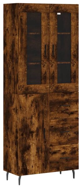 Skříň highboard kouřový dub 69,5 x 34 x 180 cm kompozitní dřevo 3198486