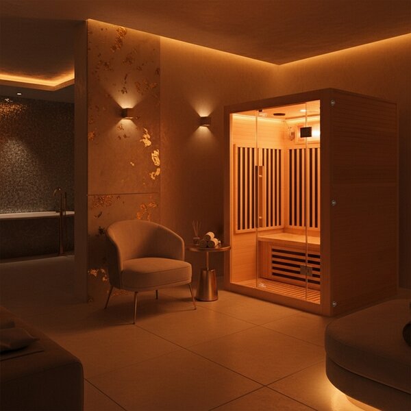 BPS-koupelny Infrasauna Alta 2-CRB 120x105, 2-3 osoby