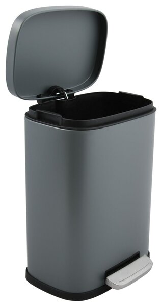 Spirella pedálový odpadkový koš AKIRA, matná šedá, ocel, soft-close, 12 L