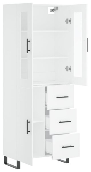 Skříň highboard bílá 69,5 x 34 x 180 cm kompozitní dřevo 3198489