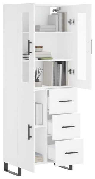 Skříň highboard bílá 69,5 x 34 x 180 cm kompozitní dřevo 3198489