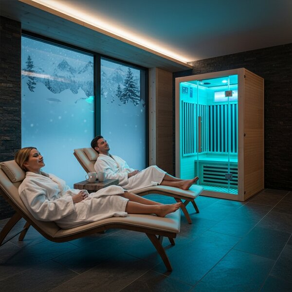 BPS-koupelny Infrasauna Alta 2-CRB 120x105, 2-3 osoby