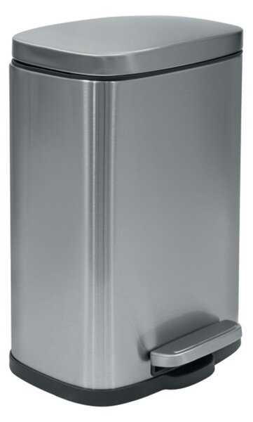 Spirella pedálový odpadkový koš AKIRA, kartáčovaná nerez ocel, soft-close, 12 L