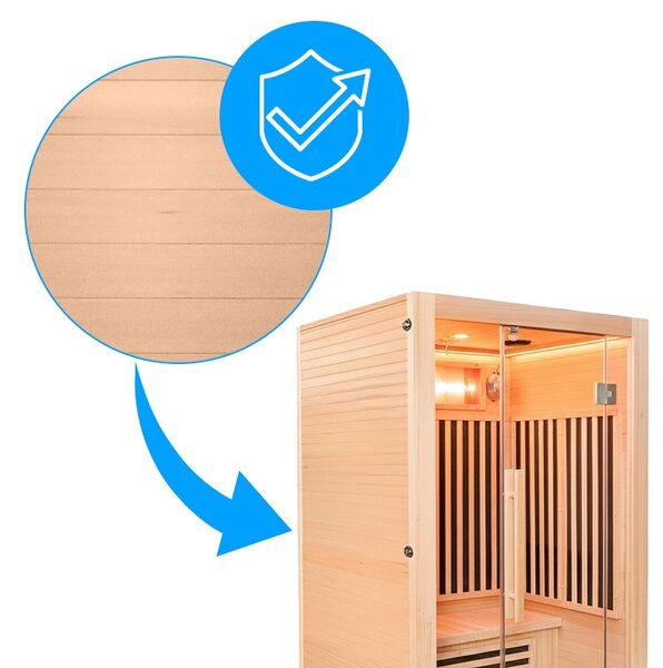 BPS-koupelny Infrasauna Alta 2-CRB 120x105, 2-3 osoby