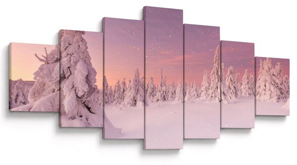 Obraz - Stromy pod sněhovou přikrývkou (210x100 cm)