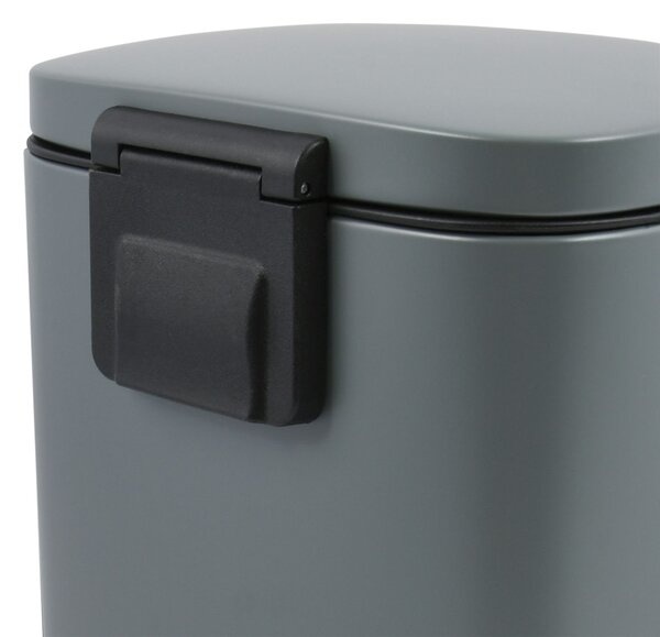 Spirella pedálový odpadkový koš AKIRA, matná šedá, ocel, soft-close, 12 L