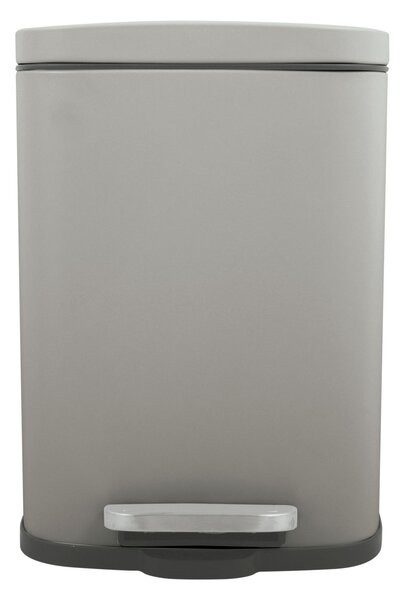 Spirella pedálový odpadkový koš AKIRA, matná šedo-hnědá, ocel, soft-close, 12 L
