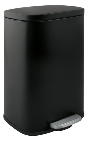 Spirella pedálový odpadkový koš AKIRA, matná černá ocel, soft-close, 12 L
