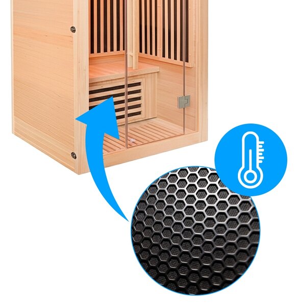 BPS-koupelny Infrasauna Alta 2-CRB 120x105, 2-3 osoby