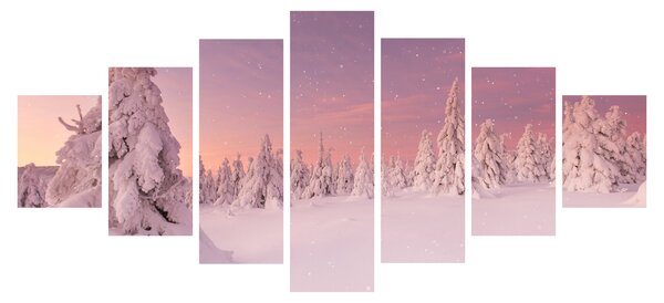 Obraz - Stromy pod sněhovou přikrývkou (210x100 cm)