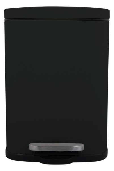 Spirella pedálový odpadkový koš AKIRA, matná černá ocel, soft-close, 12 L