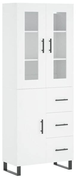 Skříň highboard bílá 69,5 x 34 x 180 cm kompozitní dřevo 3198489