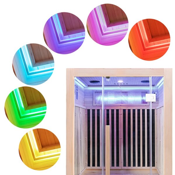 BPS-koupelny Infrasauna Alta 2-CRB 120x105, 2-3 osoby