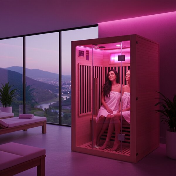 BPS-koupelny Infrasauna Alta 2-CRB 120x105, 2-3 osoby