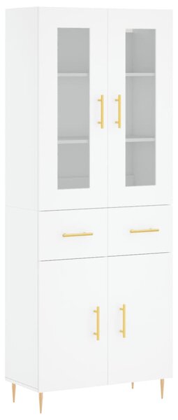 Skříň highboard bílá 69,5 x 34 x 180 cm kompozitní dřevo 3198521