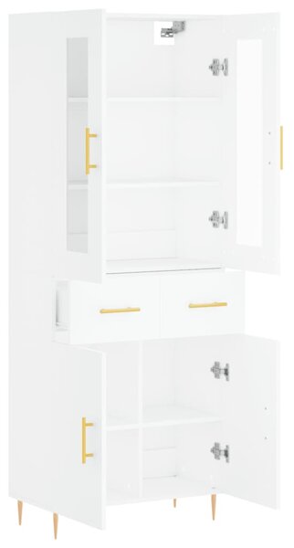 Skříň highboard bílá 69,5 x 34 x 180 cm kompozitní dřevo 3198521