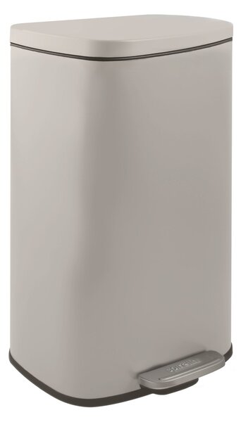 Spirella pedálový odpadkový koš AKIRA, matná šedo-hnědá, ocel, soft-close, 30 L