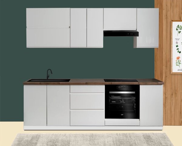 Kuchyňská linka Aspen 240cm bílá