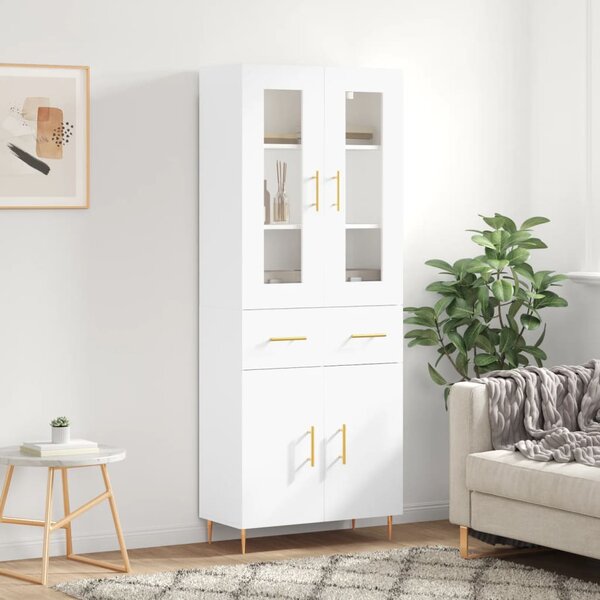 Skříň highboard bílá 69,5 x 34 x 180 cm kompozitní dřevo 3198521