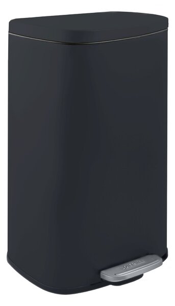 Spirella pedálový odpadkový koš AKIRA, matná černá, ocel, soft-close, 30 L