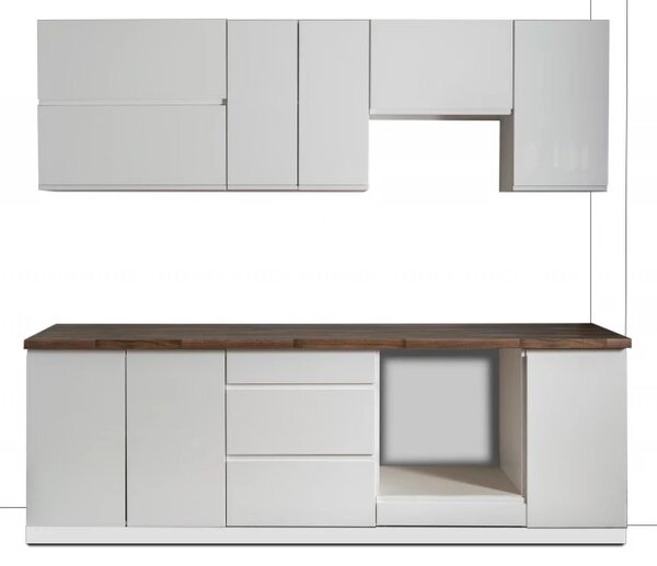 Kuchyňská linka Aspen 240cm bílá