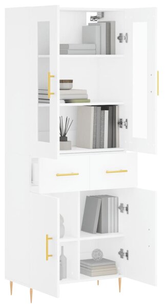 Skříň highboard bílá 69,5 x 34 x 180 cm kompozitní dřevo 3198521