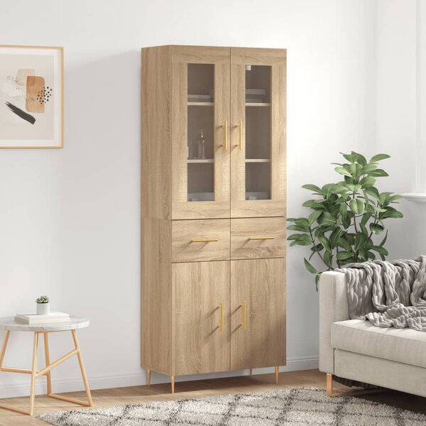 Skříň highboard dub sonoma 69,5 x 34 x 180 cm kompozitní dřevo 3198524