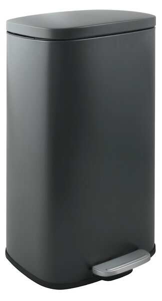 Spirella pedálový odpadkový koš AKIRA, matná šedá, ocel, soft-close, 50 L