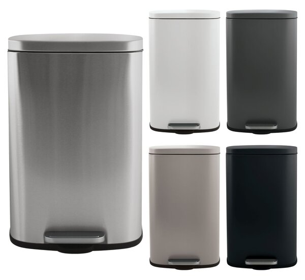 Spirella pedálový odpadkový koš AKIRA, kartáčovaná nerezová ocel, soft-close, 30 L