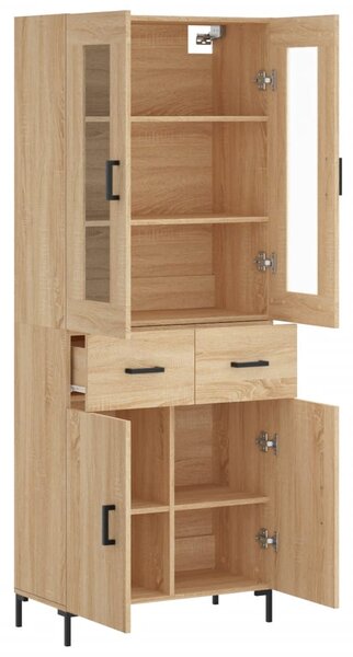 Skříň highboard dub sonoma 69,5 x 34 x 180 cm kompozitní dřevo 3198532