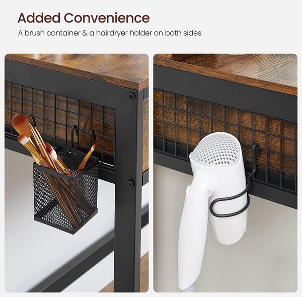 Toaletní stolek Vasagle Inna hnědý