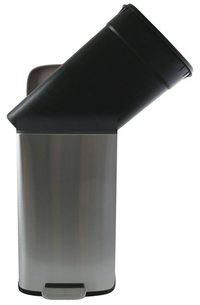 Spirella pedálový odpadkový koš AKIRA, kartáčovaná nerezová ocel, soft-close, 30 L