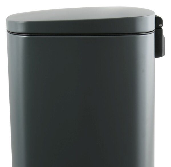 Spirella pedálový odpadkový koš AKIRA, matná šedá, ocel, soft-close, 50 L