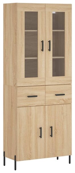 Skříň highboard dub sonoma 69,5 x 34 x 180 cm kompozitní dřevo 3198540