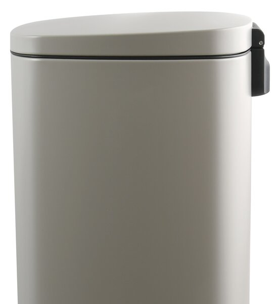 Spirella pedálový odpadkový koš AKIRA, matná šedo-hnědá, ocel, soft-close, 50 L