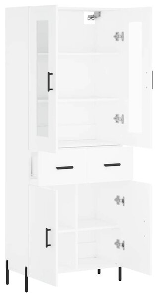 Skříň highboard bílá 69,5 x 34 x 180 cm kompozitní dřevo 3198537