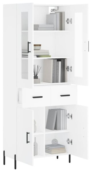 Skříň highboard bílá 69,5 x 34 x 180 cm kompozitní dřevo 3198537
