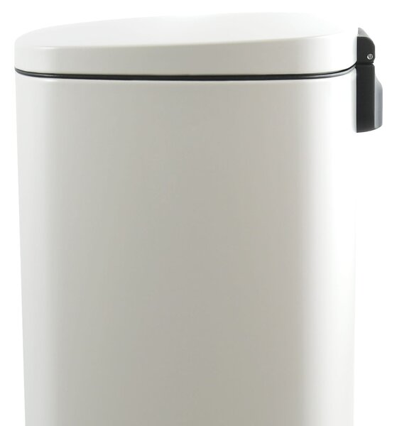 Spirella pedálový odpadkový koš AKIRA, matná bílá, ocel, soft-close, 50 L