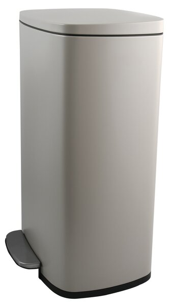 Spirella pedálový odpadkový koš AKIRA, matná šedo-hnědá, ocel, soft-close, 50 L