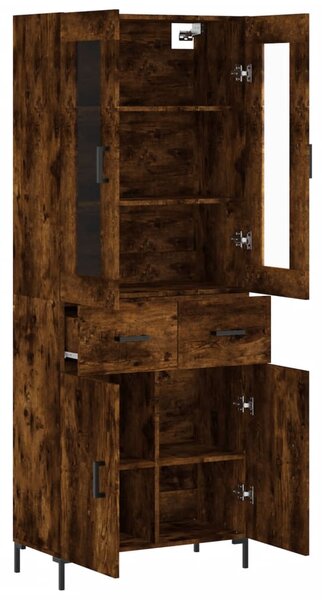 Skříň highboard kouřový dub 69,5 x 34 x 180 cm kompozitní dřevo 3198534