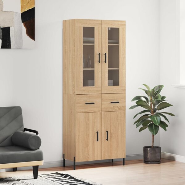 Skříň highboard dub sonoma 69,5 x 34 x 180 cm kompozitní dřevo 3198540