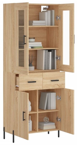 Skříň highboard dub sonoma 69,5 x 34 x 180 cm kompozitní dřevo 3198540