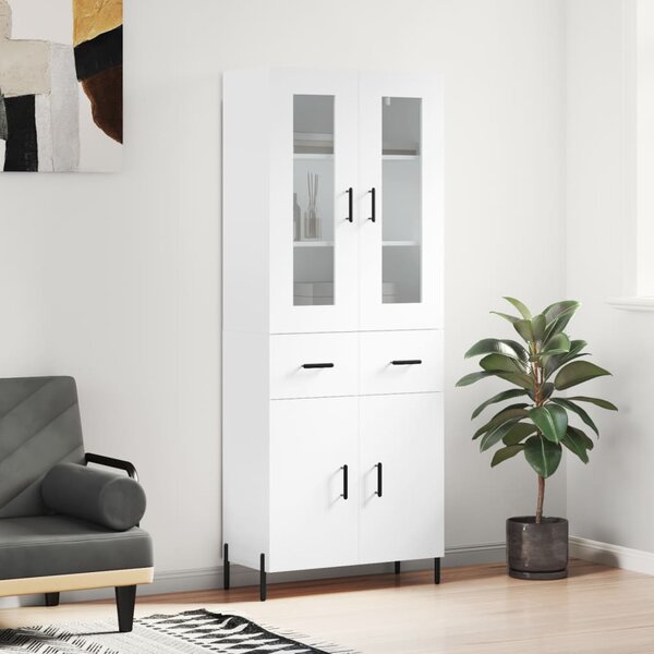 Skříň highboard bílá 69,5 x 34 x 180 cm kompozitní dřevo 3198537