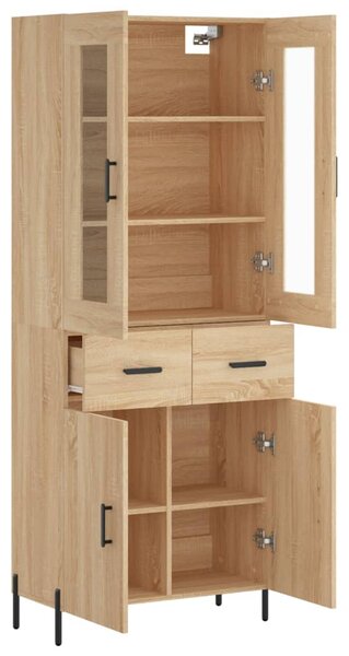 Skříň highboard dub sonoma 69,5 x 34 x 180 cm kompozitní dřevo 3198540