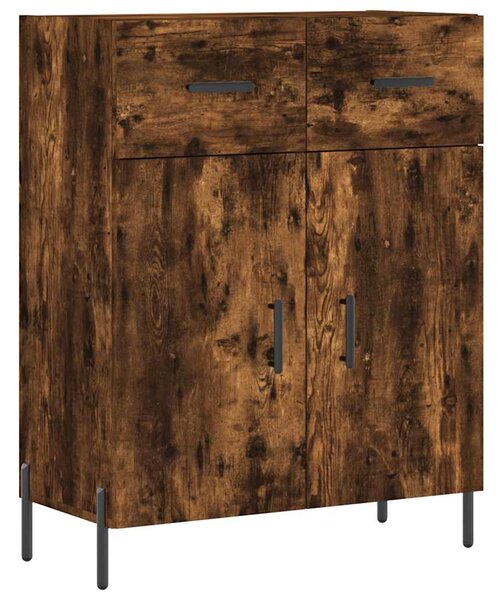 Skříň highboard kouřový dub 69,5 x 34 x 180 cm kompozitní dřevo 3198542